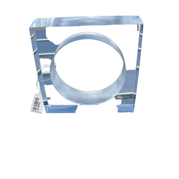 Laurent Guillot Lucite Square Bangle Bracelet Vintage Clear MSRP $350 - Picture 4 of 11